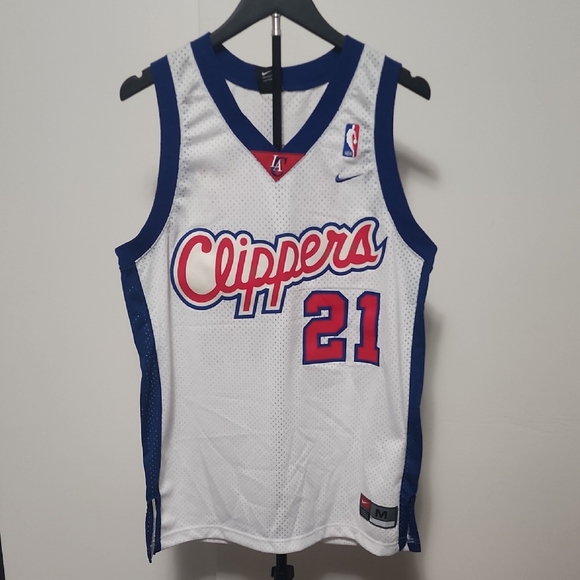 Vintage LA Clippers Script Jersey #21 White NBA Nike Throwback - Picture 2 of 10